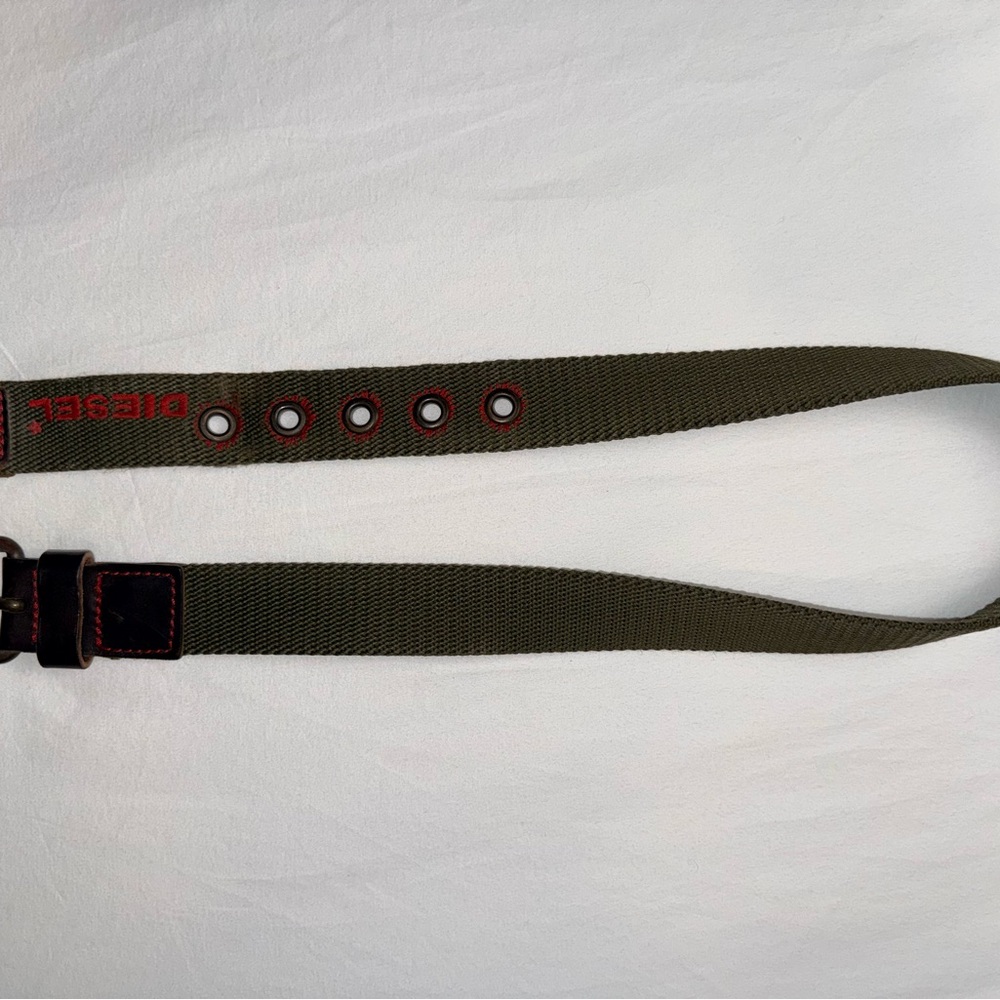 Men’s Diesel Woven Stitched Belt Size 90